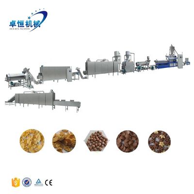 Corn Flakes Puffing Snack Food Production Line Extruder Making Machine In Food