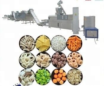 23*3*3m Twin Screw Extruder Puffed Corn Rice Puffing Chips Snacks Food Making Machine