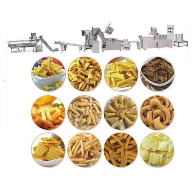 3000 KG Capacity Fried Bugles Chips Snacks Production Line For Food