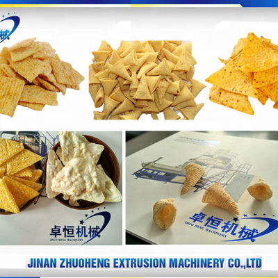 3000 KG Capacity Fried Bugles Chips Snacks Production Line For Food