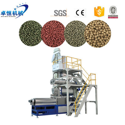 Electricity Energy Double Screws Fish Feed Extruder Machine for Floating Feed Pellets