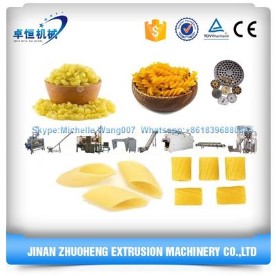 accuracy 500kg/h Multi-function Spiral Surface Macaroni Pasta Machine Production Line