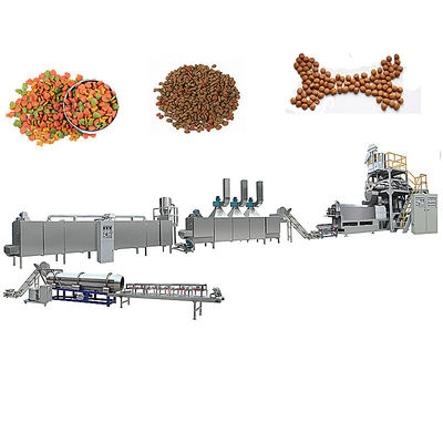 Twin screw extrusion pet food pellet making machine for full automation processing