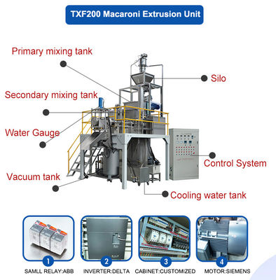 Customized Macaroni Making Machine with Long Service Life and Multifunction Function