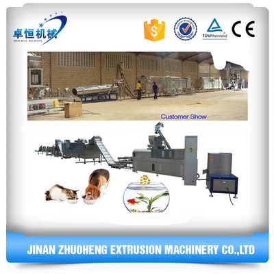 Easy Operation Customized Twin Screw Floating Fish Feed Pellet Extruder Making Machine