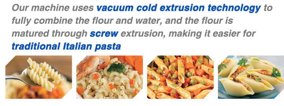 CE Approved Inverter Delta Pasta and Macaroni Making Machine with 40kg/h Capacity