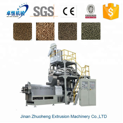 Floating Fish Feed Pellet Machine for Twin Screw Extrusion Processing Type and Output