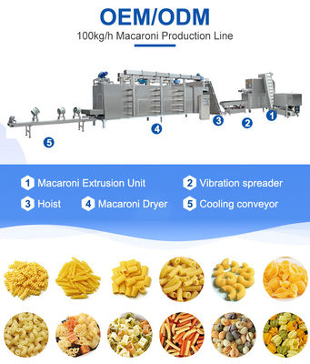 Small-scale Production Macaroni Making Machine with 50kg/h Capacity and Easy Operation